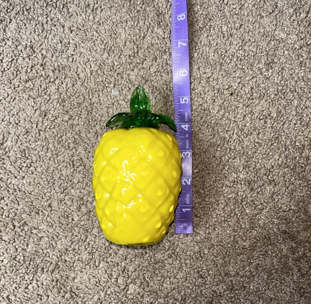 Art Glass Hand Blown Pineapple Kitchen Decor Fruit